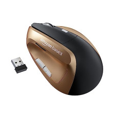 Deals, Discounts & Offers on  - Amazon Basics Ergonomic Mouse Wireless Vertical Mouse Rechargeable Silent Mice 2.4G Optical USB Mouse, DPI 1000/1200/1600