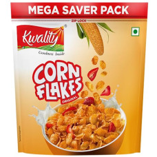 Deals and Offers on - Kwality Corn Flakes 800g | Made with Golden Corns | 99% Fat Free, Natural Source of Vitamin & Iron | High in Protein & Fiber | Healthy Food & Breakfast Cereal | Low Fat & Cholesterol Deals, Discounts & Offers on - Kwality Corn Flakes 800g | Made with Golden Corns | 99% Fat Free, Natural Source of Vitamin & Iron | High in Protein & Fiber | Healthy Food & Breakfast Cereal | Low Fat & Cholesterol