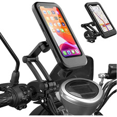 Deals, Discounts & Offers on Mobile Accessories - Sounce Bike Phone Mount Waterproof Cell Phone Holder 360 Rotation Motorcycle Phone Case Universal Bicycle Handlebar Phone Mount with Sensitive Touch Screen Fit Below 4-7.2 Inches Smartphone