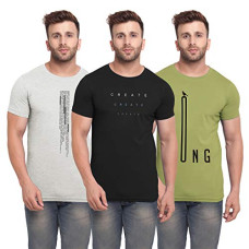 Deals and Offers on Men - BULLMER Men's Slim Fit T-Shirt (Pack of 3) Deals, Discounts & Offers on Men - BULLMER Men's Slim Fit T-Shirt (Pack of 3)