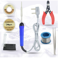 Deals, Discounts & Offers on  - Hillgrove Electronic 7in1 Mobile Soldering Iron Equipment Tool Machine Combo Kit Set with Flux Paste and Wire 25 W Simple(Flat Tip)