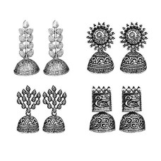 Deals and Offers on Beauty Care - JewelMaze Traditional Jhumki Earrings Combo For Women and Girls - Set of 4 Deals, Discounts & Offers on Beauty Care - JewelMaze Traditional Jhumki Earrings Combo For Women and Girls - Set of 4
