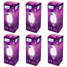 Deals, Discounts & Offers on  - PHILIPS 4-watt Filament Candle LED Bulb | Diffused Candle Bulb For Home & Decoration | Bulb Base: E14, Warm White | Pack of 6