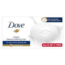 Deals, Discounts & Offers on  - Dove Cream Beauty Bathing Soap Bar 125g (4+1 Free Combo) | With Moisturising Cream