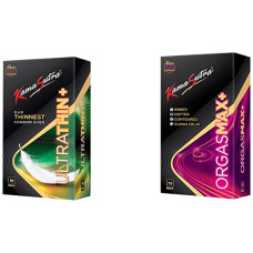 Deals, Discounts & Offers on Sexual Welness - Kamasutra Ultra Thin+, Orgasmax+ Condoms 20 Count