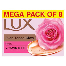 Deals, Discounts & Offers on  - Lux Even-Toned Glow Bathing Soap infused with Vitamin C & E For Superior Glow Offer Pack of 8 x 150g