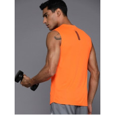 Deals and Offers on - HRX by Hrithik RoshanMen Solid Round Neck Polyester Orange T-Shirt Deals, Discounts & Offers on - HRX by Hrithik RoshanMen Solid Round Neck Polyester Orange T-Shirt