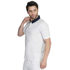 Deals and Offers on - Vector X VTD-046-W (White) Men's Polo Neck T-Shirt (S) Deals, Discounts & Offers on - Vector X VTD-046-W (White) Men's Polo Neck T-Shirt (S)