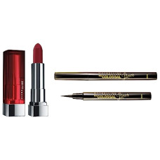 Deals and Offers on Beauty Care - Maybelline New York Color Sensational Creamy Matte Lipstick, 695 Divine Wine, 3.9g & Maybelline New York The Colossal Liner, 1.2ml (Black) Deals, Discounts & Offers on Beauty Care - Maybelline New York Color Sensational Creamy Matte Lipstick, 695 Divine Wine, 3.9g & Maybelline New York The Colossal Liner, 1.2ml (Black)