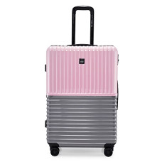 Deals and Offers on - Nasher Miles Istanbul Hard-Sided ABS and PC Check-in Luggage Pink and Grey 28 inch |75cm Trolley Bag Deals, Discounts & Offers on - Nasher Miles Istanbul Hard-Sided ABS and PC Check-in Luggage Pink and Grey 28 inch |75cm Trolley Bag