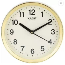 Deals and Offers on - Kadio Analog 20 cm X 20 cm Wall Clock (Beige, with Glass, Standard) Deals, Discounts & Offers on - Kadio Analog 20 cm X 20 cm Wall Clock (Beige, with Glass, Standard)