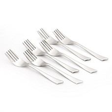 Deals, Discounts & Offers on  - Embassy (Classic by Embassy) Baby Fork, Pack of 6, Stainless Steel, 15.5 cm (Monalisa, 14 Gauge)