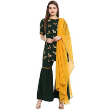 Deals, Discounts & Offers on Women - Janasya Women's Crepe Salwar Suit