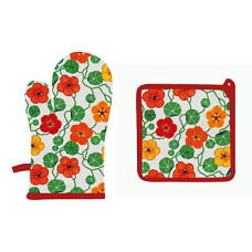 Deals and Offers on - Airwill Cotton Designer Pattern Heat Resistant Kitchen Linens (1 Oven Mitt & 1 Pot Holder) (Multicolor) Deals, Discounts & Offers on - Airwill Cotton Designer Pattern Heat Resistant Kitchen Linens (1 Oven Mitt & 1 Pot Holder) (Multicolor)