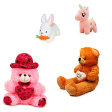 Deals and Offers on - nkl Soft Lovable Teddy Bear Butter 3 feet (90 cm) + red Cap Teddy + Cutie White Rabbit+ Beautiful Pink Unicorn (30 cm) Deals, Discounts & Offers on - nkl Soft Lovable Teddy Bear Butter 3 feet (90 cm) + red Cap Teddy + Cutie White Rabbit+ Beautiful Pink Unicorn (30 cm)
