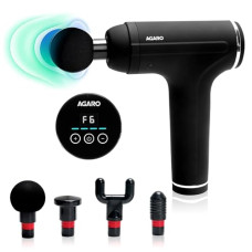 Deals and Offers on - AGARO Galaxy Gun Massager, 4 Heads, 6 Speed, Rechargeable, Handheld, Percussion Muscle Massager for Full Body Pain Relief, Muscle Relaxation of Neck, Shoulder, Back, Foot Deals, Discounts & Offers on - AGARO Galaxy Gun Massager, 4 Heads, 6 Speed, Rechargeable, Handheld, Percussion Muscle Massager for Full Body Pain Relief, Muscle Relaxation of Neck, Shoulder, Back, Foot