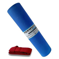 Deals and Offers on - FOXWHEEL 4MM Thick, Light Weight with Anti-Slip Dual Side Embossed Yoga Mat with Carrying Strap For Men aand Women (4MM, Blue) Deals, Discounts & Offers on - FOXWHEEL 4MM Thick, Light Weight with Anti-Slip Dual Side Embossed Yoga Mat with Carrying Strap For Men aand Women (4MM, Blue)