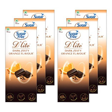 Deals, Discounts & Offers on  - Sugar Free D'lite Zesty Orange Flavour Dark Chocolate Bar, 40g (Pack of 6)