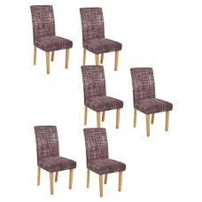 Deals and Offers on - Cortina Dining Chair Slipcovers | Protection Chair Covers | Abstract Print, Tweed Design, Removable, Washable | Universal Fit Super Soft Stretchy Polyester Spandex | Kitchen, Hall | Pack of 6 Deals, Discounts & Offers on - Cortina Dining Chair Slipcovers | Protection Chair Covers | Abstract Print, Tweed Design, Removable, Washable | Universal Fit Super Soft Stretchy Polyester Spandex | Kitchen, Hall | Pack of 6