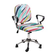 Deals and Offers on - Cortina Corporate Office Chair Covers | Removable Chair Protector | Executive Rotating Chair Seat Case | Stretch Elastic Polyester Spandex Fabric | Abstract Print Multi Colour | Chair Cover Set Of 1 Deals, Discounts & Offers on - Cortina Corporate Office Chair Covers | Removable Chair Protector | Executive Rotating Chair Seat Case | Stretch Elastic Polyester Spandex Fabric | Abstract Print Multi Colour | Chair Cover Set Of 1