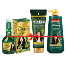 Deals, Discounts & Offers on Beauty Care - Kesh King Anti Hairfall Shampoo 600ml + Kesh King Oil 300ml + Kesh King Conditioner 200ml