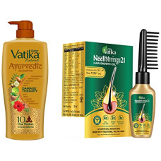Deals, Discounts & Offers on Beauty Care - DABUR Vatika Ayurvedic Shampoo, 640ml : Power of Dus Poshan