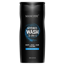 Deals and Offers on - Mancode Hydro Body Wash 3 in 1 Body Wash For Men | For Hair, Body & Face | Refreshing Fragrance Deep Cleansing | Removes Dirt & Impurities | Oil Control | Odor Protection | 450 Ml Shower Gel For Men Deals, Discounts & Offers on - Mancode Hydro Body Wash 3 in 1 Body Wash For Men | For Hair, Body & Face | Refreshing Fragrance Deep Cleansing | Removes Dirt & Impurities | Oil Control | Odor Protection | 450 Ml Shower Gel For Men