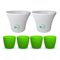 Deals, Discounts & Offers on Gardening Tools - OSHIGREENS Oshi Greens Flower Pots Combo of 2 pc 10