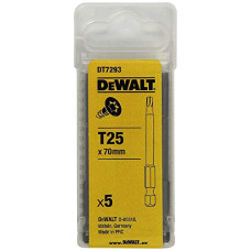 Deals, Discounts & Offers on  - DEWALT DT7293-QZ 70mm Torx Bit T25 High Quality Screwdriving Bits (Pack of 5)