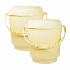 Deals and Offers on - Wonder Homeware 5 Liter Plain LT Heavy Quality Plastic Bucket with Lid,for use in Bathroom, Kitchen, Laundry, Garage,Pack of 2 Pc, 5 Liter, Blue Color (Yellow) Deals, Discounts & Offers on - Wonder Homeware 5 Liter Plain LT Heavy Quality Plastic Bucket with Lid,for use in Bathroom, Kitchen, Laundry, Garage,Pack of 2 Pc, 5 Liter, Blue Color (Yellow)