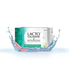 Deals, Discounts & Offers on Beauty Care - Lacto Calamine Daily Cleansing Face Wipes with Aloe Vera, Cucumber and Vitamin E (25 wipes) Pack of 1