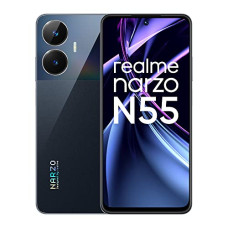 Deals, Discounts & Offers on Electronics - realme narzo N55 (Prime Black, 6GB+128GB) 33W Segment Fastest Charging | Super High-res 64MP Primary AI Camera