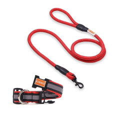 Deals and Offers on - Kibbo Premium Nylon Strong Highly Reflective Threads Dog Leash and Collar Deals, Discounts & Offers on - Kibbo Premium Nylon Strong Highly Reflective Threads Dog Leash and Collar