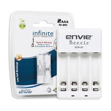 Deals, Discounts & Offers on Electronics - Envie Beetle Charger ECR 20 with 2 nos of AAA 800 Ready to Use Infinite Rechargeable Battery