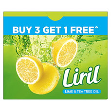Deals, Discounts & Offers on  - Liril Lime and Tea Tree Oil Bath Soaps: Refreshing Bathing Soaps with Freshness of Lemon - Paraben and Sulphate Free Soap Bar, 125 g (Buy 3 Get 1)