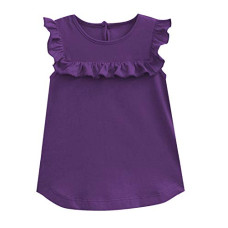 Deals and Offers on - A.T.U.N. (ALL THINGS UBER NICE) Girl's Solid Regular Top (GTOP MDG_Purple 1-2 Years) Deals, Discounts & Offers on - A.T.U.N. (ALL THINGS UBER NICE) Girl's Solid Regular Top (GTOP MDG_Purple 1-2 Years)