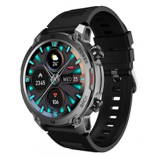 Deals and Offers on - beatXP Terra 1.36 HD Display Bluetooth Calling Rugged Smart Watch, Metal Body, Functional Crown, 366 * 366px, 500 nits, 60Hz Refresh Rate, Always On Display (Electric Black) Deals, Discounts & Offers on - beatXP Terra 1.36 HD Display Bluetooth Calling Rugged Smart Watch, Metal Body, Functional Crown, 366 * 366px, 500 nits, 60Hz Refresh Rate, Always On Display (Electric Black)