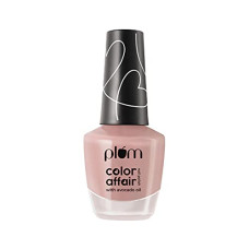 Deals, Discounts & Offers on Beauty Care - Plum Color Affair Nail Polish | 7-Free Formula | High Shine & Plump Finish | 100% Vegan & Cruelty Free Nailpaint | Pink Dust - 121 | 11 ml