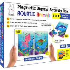 Deals and Offers on - Play Poco Magnetic Jigsaw Puzzles Aquatic Animals Activity Box with 3 Magnetic Puzzles, Magnetic Board, Learn to Draw, 50+ Gk Facts Book, Kid Deals, Discounts & Offers on - Play Poco Magnetic Jigsaw Puzzles Aquatic Animals Activity Box with 3 Magnetic Puzzles, Magnetic Board, Learn to Draw, 50+ Gk Facts Book, Kid