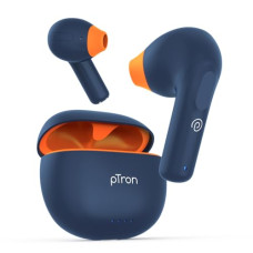 Deals, Discounts & Offers on Headphones - pTron Newly Launched Bassbuds NX TWS Earbuds, TruTalk AI-ENC Calls, 32Hrs Playtime, 13mm Drivers, Bluetooth 5.3 Wireless Headphone, Voice Assistant, Type-C Fast Charging & IPX5 Water Resistant (Blue)
