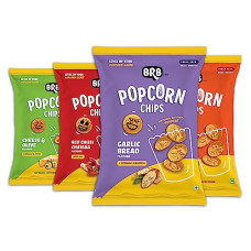 Deals and Offers on - BRB Popcorn Chips | Popcorn Upgraded | Not Baked, Not Fried | Crunchiest & Tastiest Snacks | 4 Packs X 48 Grams | 4 Flavours - Red Chili Chataka, Garlic Bread, Salsa, and Cheese & Olive | Assorted Pack Deals, Discounts & Offers on - BRB Popcorn Chips | Popcorn Upgraded | Not Baked, Not Fried | Crunchiest & Tastiest Snacks | 4 Packs X 48 Grams | 4 Flavours - Red Chili Chataka, Garlic Bread, Salsa, and Cheese & Olive | Assorted Pack