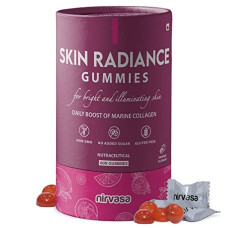 Deals, Discounts & Offers on  - Nirvasa Skin Radiance Gummies Skin Marine Collagen Builder| 60 Gummy Pack | Vitamin C & E, Hyaluronic Acid, Glutathione | Collagen Gummies For Women & Men | Super tasty |Gluten, Gelatin Free