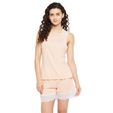 Deals, Discounts & Offers on Women - Clovia Women's Cotton Top & Shorts Set with Panels