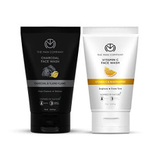 Deals, Discounts & Offers on Beauty Care - The Man Company Ultimate Face Wash Duo | Charcoal & Vitamin C Face Wash - 75 ml | Oil Free Look | Blackheads Removal | Instant Glow | All Skin Types