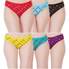 Deals, Discounts & Offers on  - PIBUPack of 6 Women Hipster Multicolor Panty