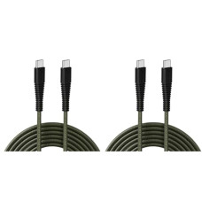 Deals, Discounts & Offers on  - URBN 65W Fast Charging USB Type-C to Type-C Cable | PD Charger & Data Transfer | Unbreakable Nylon Braided | iPhone 15, Smartphones, Laptops, MacBooks | 5ft Length - Camo (Pack of 2)