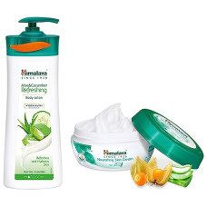 Deals, Discounts & Offers on  - Himalaya Nourishing Skin Cream, 200ml And Himalaya Herbals Aloe and Cucumber Refreshing Body Lotion, 400ml