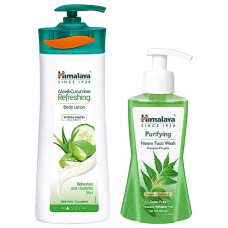 Deals, Discounts & Offers on Beauty Care - Himalaya Herbals Purifying Neem Face Wash, 200ml And Himalaya Herbals Aloe and Cucumber Refreshing Body Lotion, 400ml