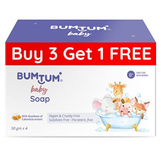 Deals, Discounts & Offers on Baby Care - Bumtum Baby Soap with goodness of calendula extractParabens Free Vegan& cruelty Free 50Gm Pack of 4