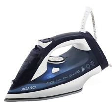 Deals, Discounts & Offers on Irons - AGARO Royal Steam Iron, 2000W, Ceramic Coated Sole Plate, Fast Heating, 360 Degree Swivel Cord, Anti-Drip Function And Anti-Calc, Spray/Steam/Dry Function, 320 Ml Water Tank, Blue, 2000 Watts
